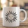 Vector Sunshine Graphics A detailed vector illustration of the sun with bold lines and bright rays.
