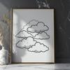 Fluffy White Cloud Vector Icon A white, fluffy cloud with rounded edges, suitable for vector art design.
