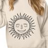 A high-resolution vector graphic design of the sun with clean lines and simple shapes.