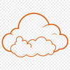 White Cloud Icon Illustration Cloud icon illustration with white fluffy texture and soft gray shading.