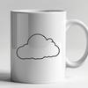 A stylized illustration of a cloud formed using points and lines to create a seamless scalable design.