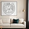 Horse shoe SVG template for web design and decals