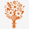 Colorful Flower Vase SVG A bouquet of colorful flowers arranged in a decorative vase.