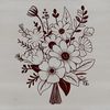 Elegant Flower Arrangement A collection of cut flowers tied together with a ribbon or twine.