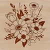 Colorful Bouquet Vector Art A hand-drawn bouquet of flowers in various colors and shapes, suitable for commercial or personal use as a vector graphic.