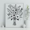 Delicate Floral Arrangement SVG A delicate arrangement of flowers in a bouquet design.