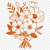 Free SVG Clip Art for Mom A colorful arrangement of flowers in a bouquet, suitable for wedding decorations or Mother's Day gifts.