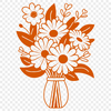 Free Vector Flowers Template A colorful arrangement of various flowers in a bouquet design, suitable for wedding decorations or Mothers Day gifts.