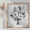 Mixed Blooms Decoration A colorful bouquet of flowers with mixed blooms in a decorative arrangement.