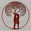 Embracing Love in Bloom Vector illustration of a tree with embracing lovers, suitable for wedding and Valentine's Day designs.