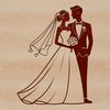 Beautiful Couple Vows SVG Design An editable vector graphic design featuring a couple exchanging vows.