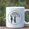 Love Tree SVG Design A vector design featuring a romantic tree motif, perfect for wedding decorations or Valentine's Day celebrations.