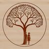Beautiful Love Symbolism Tree Illustration A symbolic tree illustration representing love and unity, suitable for wedding decorations or Valentine's Day celebrations.