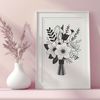 Vibrant Bouquet Illustration A vector illustration of a floral bouquet featuring a variety of blooms.
