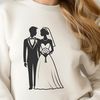 Wedding Silhouette Vector Graphics Wedding couple silhouette in vector format for graphic design.