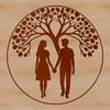 An SVG graphic representation of a tree with a romantic twist, often used in wedding designs and decorations.