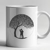 Interconnected Love Tree Symbolism A stylized tree with intertwined branches, symbolizing the connection between two lovers.