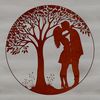 A stylized illustration of a tree with intertwined branches forming a heart shape, suitable for Valentine's Day decorations.