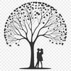 Beautiful Symbol of Unity Vector Art An intricately designed tree illustration with intertwined lovers, symbolizing unity and love.