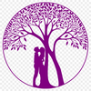 Intertwined Branches Symbolizing Love A stylized tree with intertwined branches and roots, symbolizing love and unity.