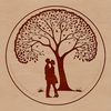 Beautiful Tree of Love Design An ornate vector design featuring a tree structure with leaves and a heart-shaped trunk, representing love and connection.
