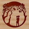 Romance Symbol SVG Vector Design An SVG vector design featuring a tree symbolizing romance and partnership, suitable for various applications.