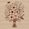 Delicate Floral Bouquet Design A vibrant bouquet of flowers in various colors, suitable for commercial or personal use as a design template.