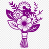 Beautiful Floral Arrangement for Vector Graphics A digital bouquet of flowers, ideal for vector graphics and design projects.