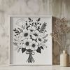 A decorative bouquet of flowers in a floral arrangement.