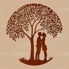 Love Tree Graphic Vector A vector graphic design featuring a tree with leaves that resemble lips, conveying a romantic message.