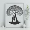Romantic Lovers' Symbol An SVG design of a lovers' tree, often used in wedding decorations or as a romantic gesture.