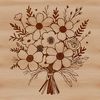 A colorful arrangement of fresh flowers in a bouquet design.