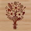 Wedding Bouquet SVG Design A colorful arrangement of flowers in a vase, perfect for weddings or Mothers Day celebrations.