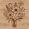 Decorative Floral Display A colorful bouquet of flowers in a decorative arrangement, suitable for wedding decorations or Mothers Day gifts.