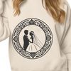 Vector Wedding Illustration A wedding illustration featuring a bride and groom, created as vector art suitable for cutting machines like the Cricut.