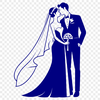 Beautiful Wedding Moment Illustration A couple exchanging vows during a wedding ceremony.