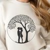 Heartwood Love Symbol A stylized illustration of a tree with intertwined branches forming a heart shape, symbolizing love and connection.