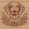 Weimaraner Dog Illustration Vector Art An SVG graphic design featuring a detailed illustration of a Weimaraner animal.