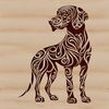 A standing Weimaraner dog breed in vector format.