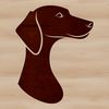 Unique Dog Breed Silhouette A breed of dog with a distinctive coat pattern.