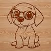 Elegant Canine Companion A vector illustration of a Weimaraner dog sitting calmly.