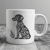 Stunning Sitting Dog Digital Art - DXF