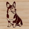Vector Design of a Loyal Dog Breed A vector illustration of a sitting Welsh Corgi breed dog.