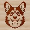 Vector Art of a Welsh Corgi Face A Welsh Corgi breed dog's head portrait.