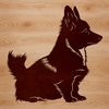 Beautiful Animal SVG Cutout A simple illustration of a Welsh Corgi sitting on its hind legs.