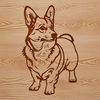 Welsh Corgi Vector Clip Art An isolated vector graphic representation of a Welsh Corgi in profile.