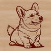Friendly Welsh Corgi Dog Design A vector illustration of a sitting Welsh Corgi, suitable for custom design projects.