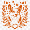 Ornate Welsh Corgi Digital Drawing