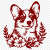 Unique Welsh Corgi Vector Drawing