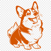 Stunning Sitting Welsh Corgi Clipart - PDF